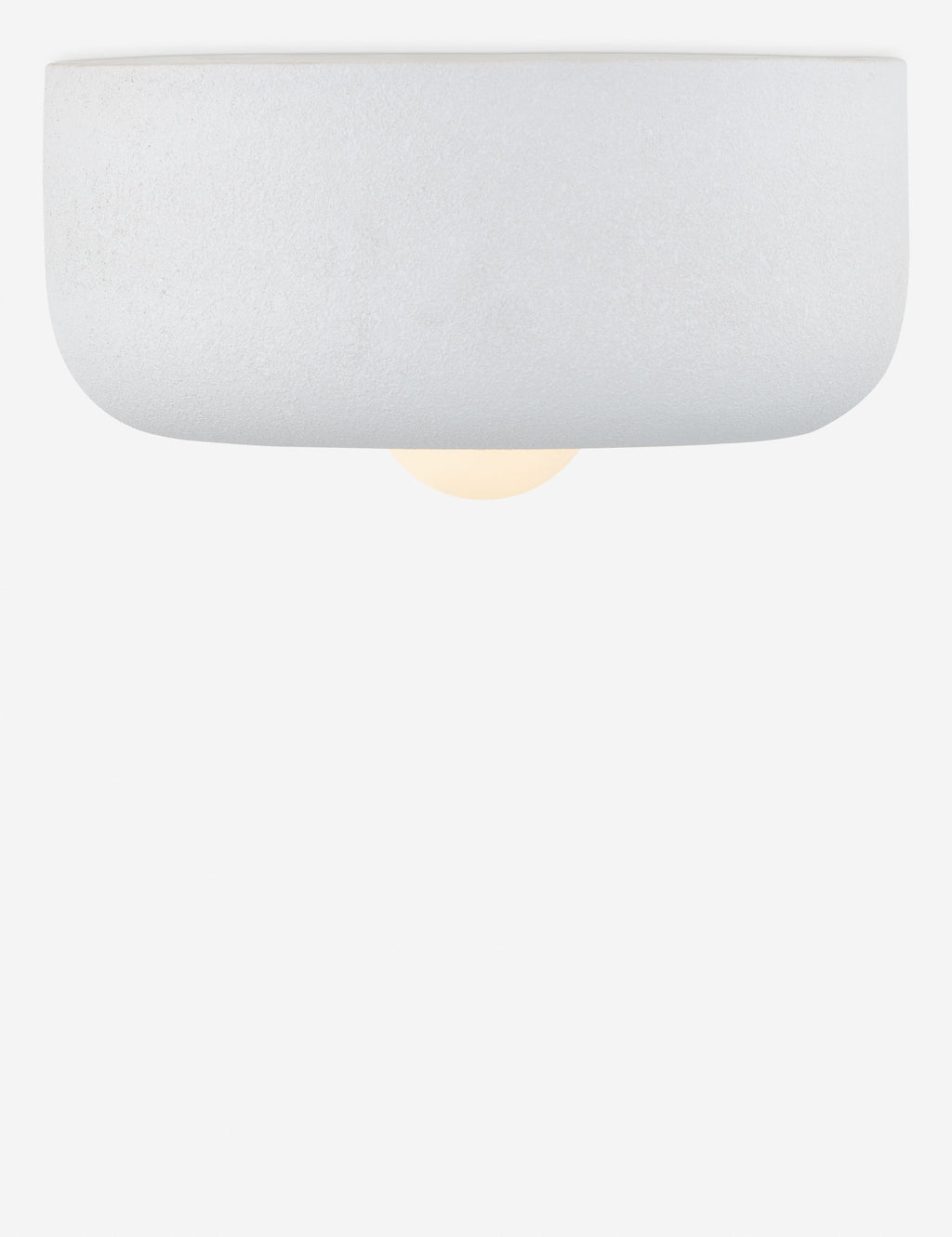 #color::white #size::12.25-dia | Denny textured ceramic flush mount light.